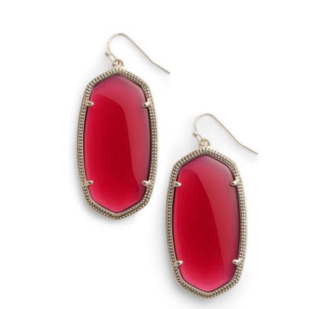 Kendra Scott red “Danielle” earrings